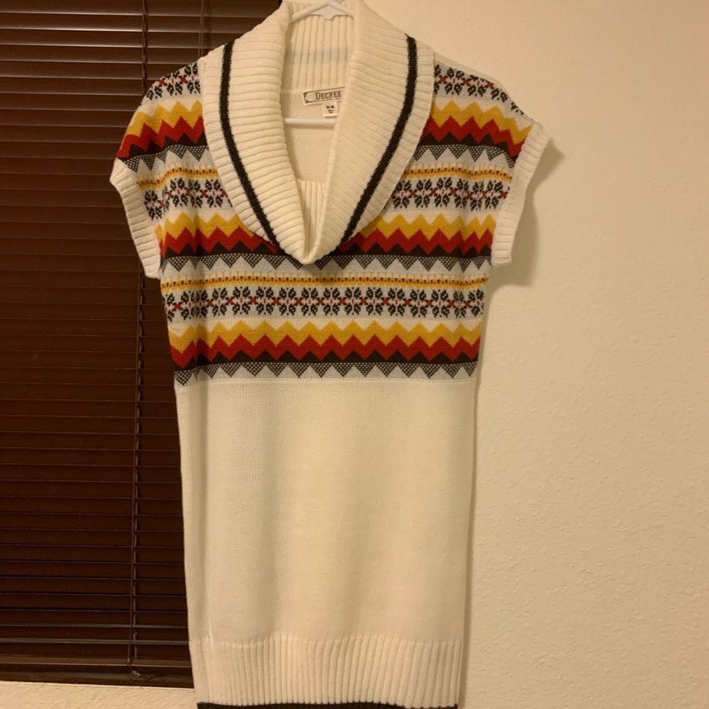 Sweater Tunic Top Cowl Neckline
